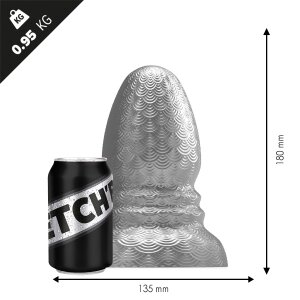 STRETCHR Ripple Butt Plug M Gun Metal - 13,5 cm