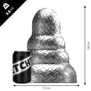 STRETCHR Tripole Butt Plug XL Gun Metal - 21,5 cm