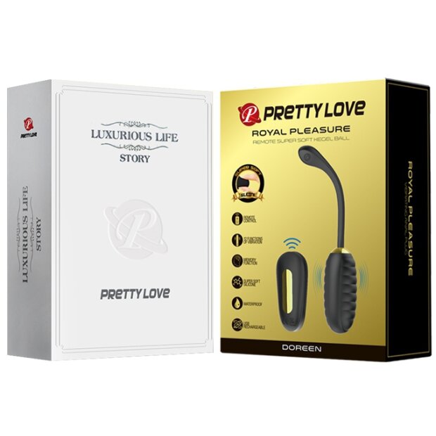 Pretty Love  Vibro - Oeuf Doreen noir avec télécommande