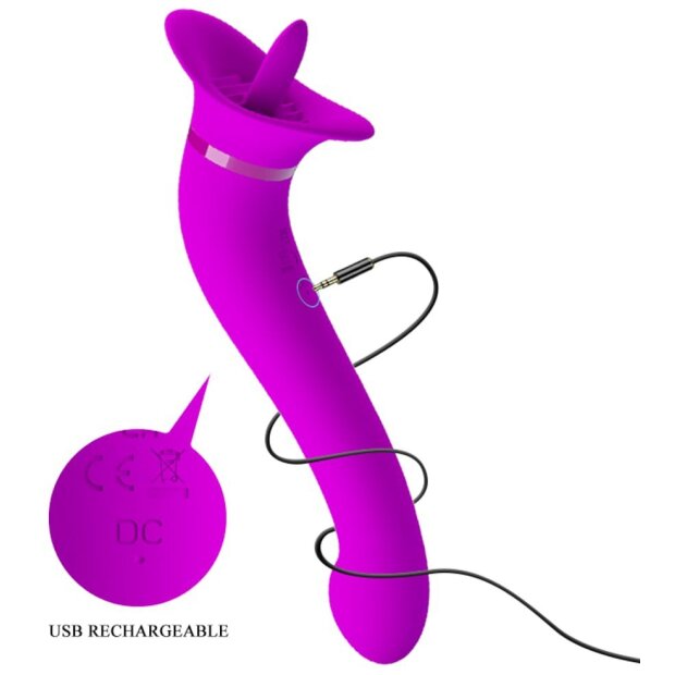 Pretty Love vibrator with leak function purple
