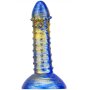 MetallicAnal Dildo Fantasy Saperli Gold Blau 16 cm