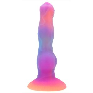 unicorny Godemiché Wolf lumineux multicolore 23 cm
