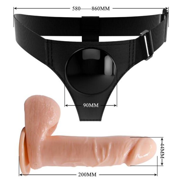 Pretty Love Strap-on dildo Tom 20 cm natural