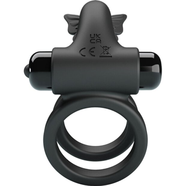 Pretty Love Double ring penis vibrator butterfly black
