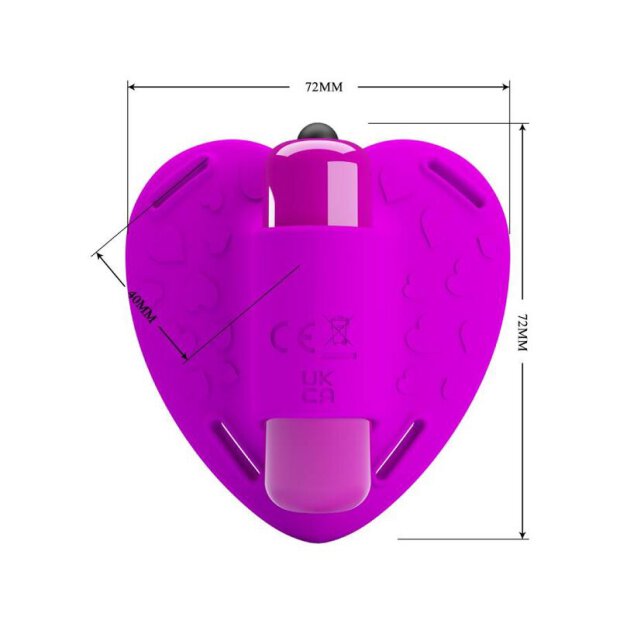 Pretty Love Heartbeat Strap On Vibromasseur clitoridien violet