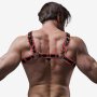 Fetish Submissive Attitude - Eco Leather Chest Strap Harness Men Black/Red OS