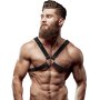 Fetish Submissive Attitude - Eco Leather Crossed Chest Strap Harness Men OS