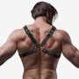 Fetish Submissive Attitude - Eco Leather Crossed Chest Strap Harness Men OS