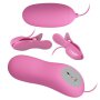 Pretty Love electric shock nipple clamps and vibrating egg pink
