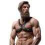 Fetish Submissive Attitude - Bulldog Crossed Chest Harness Adjustable Eco Leather Men OS