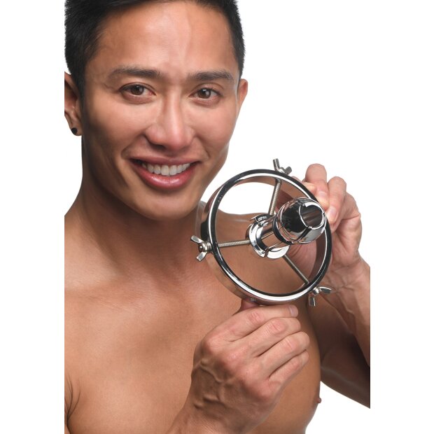 XR Brands Forced Spread Anal Explorer aus Edelstahl