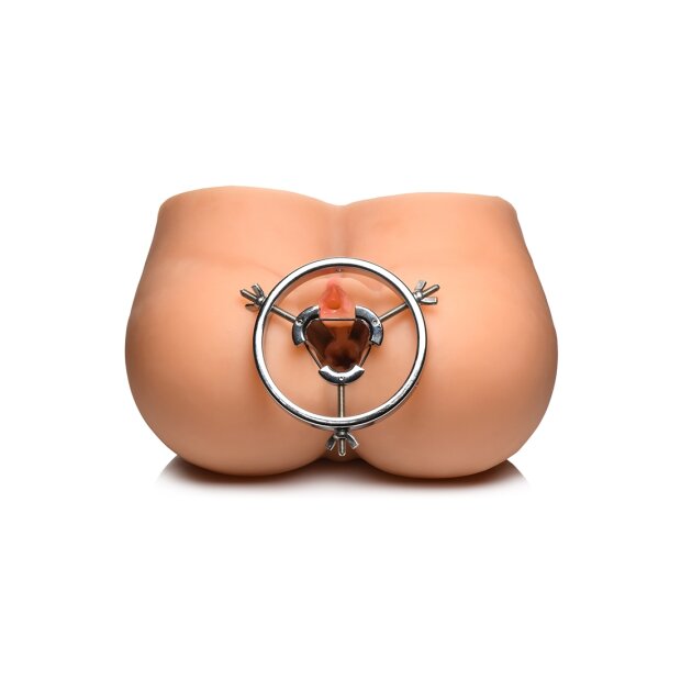 XR Brands Forced Spread Anal Explorer aus Edelstahl
