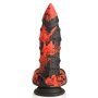 XR Brands Fire Demon Monster Dildo red black