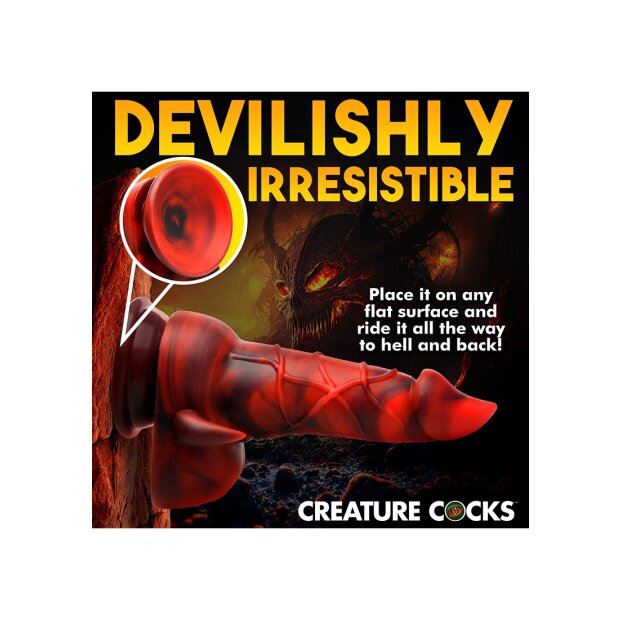 XR Brands Devil Demon Dildo red