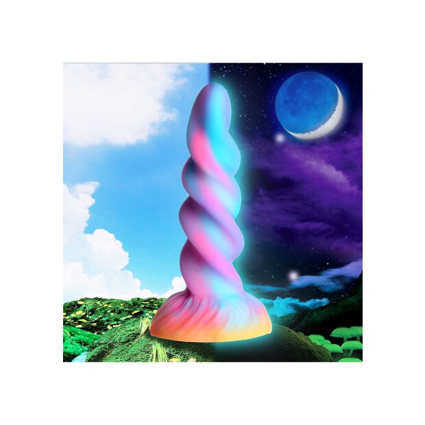 XR Brands Moon Rider unicorn dildo glows in the dark colorful