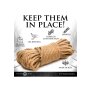 XR Brands Premium geflochtenes Juteseil 30 cm braun