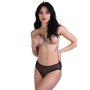 Alexa crotchless mesh panty Black S/M - L/XL
