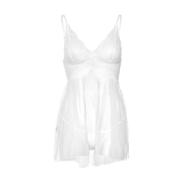 Babydoll and matching String White S/M