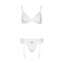 Be Mine Bra and Panty Set  White S/M