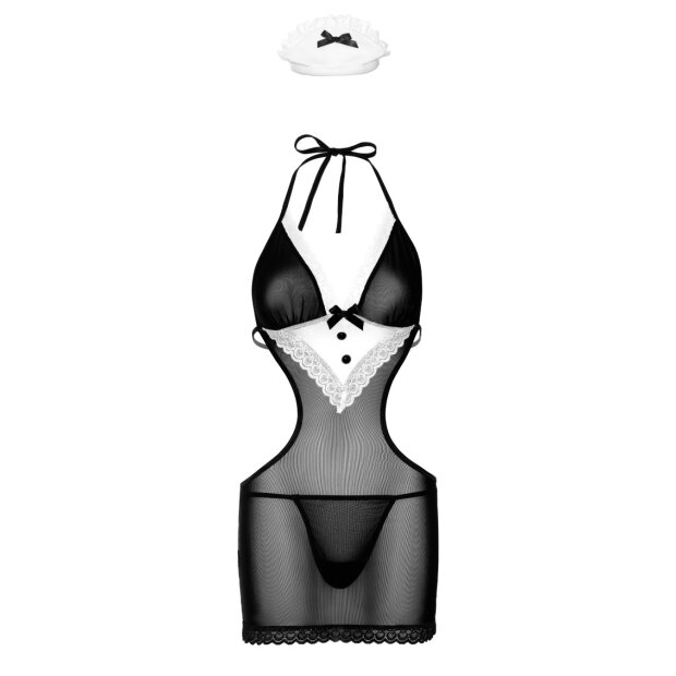 French Maid Roleplay Set Black, White S/M - L/XL