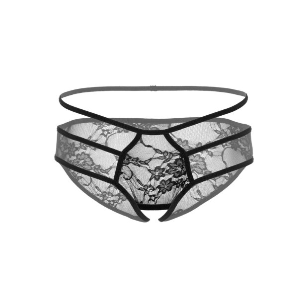 Jade crotchless bikini panty Black S/M