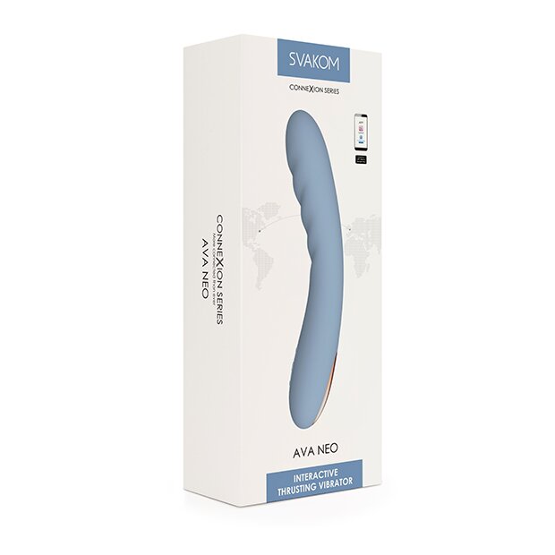 Svakom - Ava Neo Interactive Thrusting Vibrator Blue