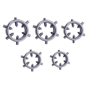 MenSteel Cock Rings with 6 Spikes Medium