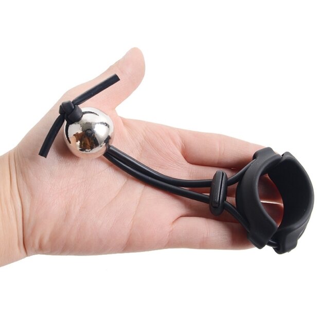 KINKgear Metal Beads Ring Testicle Weight Medium