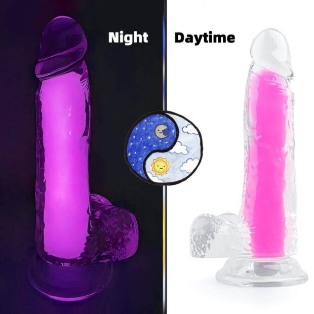 ClearlyHorny Color Glow more luminous dildo pink