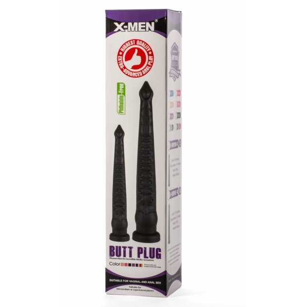 X-Men Plug anal PVC noir