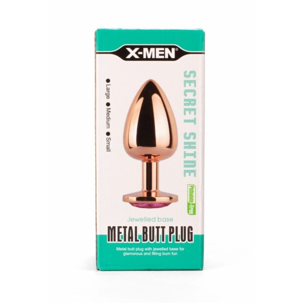 X-MEN Secret Shade Metall Anal Plug Rose L
