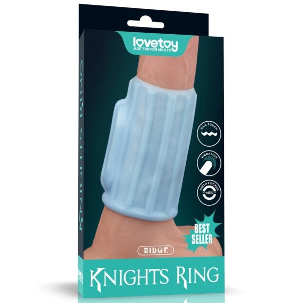 Lovetoy étui pénis vibrant bleu clair