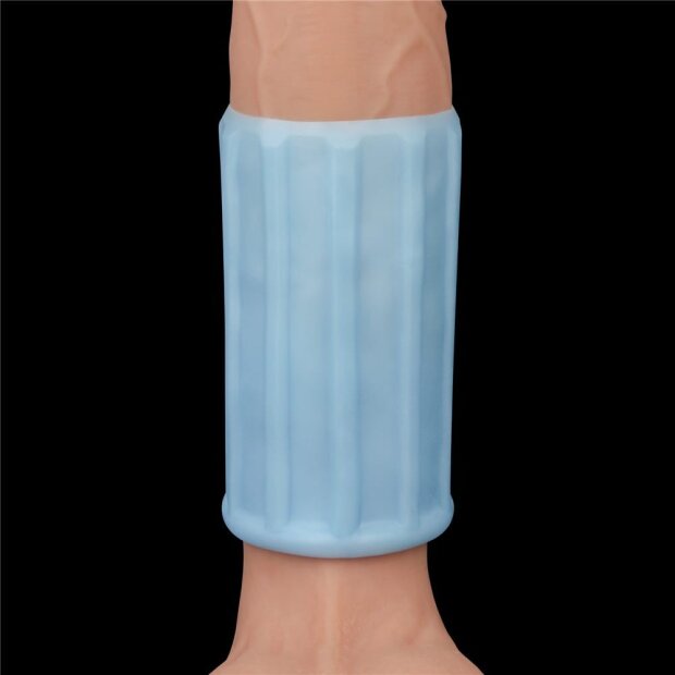 Lovetoy étui pénis vibrant bleu clair