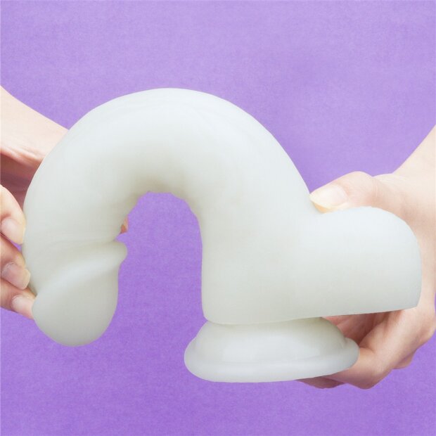 Lovetoy Lumino Play Silikone Dildo leuchtend Blau 20,9 cm