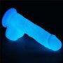 Lovetoy Lumino Play Silikone Dildo leuchtend Blau 20,9 cm