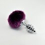 Lovetoy Spirale Pompon Plug M&eacute;tal Violet