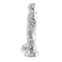 Clear Dildo w. Balls 8 inch - 22.5 cm