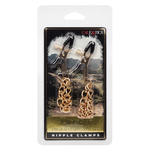 CalExotics Ride Em Denim Nipple Clamps