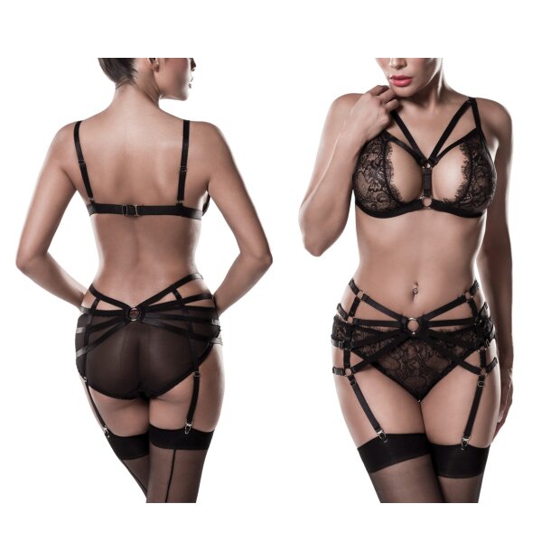 GREY VELVET Harness-Straps Set L/XL - XXL/3XL