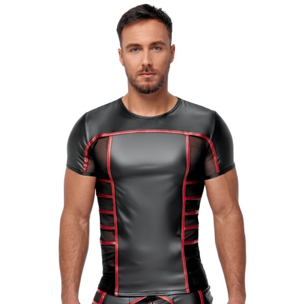 Mens Shirt black/red S - 2XL