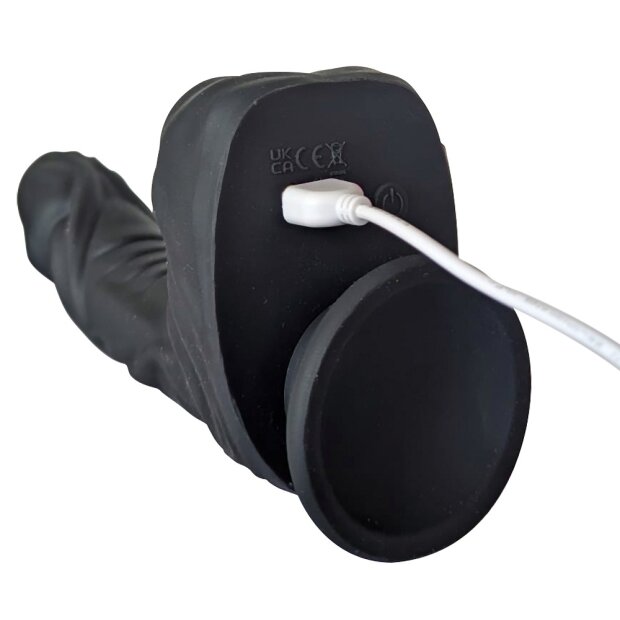 Naked Addiction shock vibrator with suction cup strap-on compatible black
