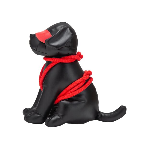 Prowler Roped Up Rover Chien en cuir avec corde de bondage rouge et masque pour les yeux noir