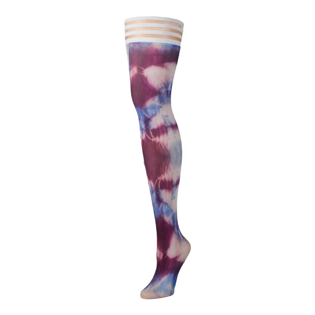 Kixies Madisen bas autofixants avec motif batik multicolore S