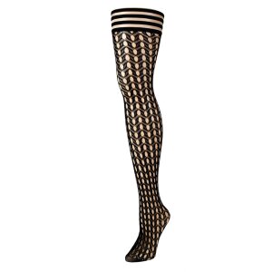 Kixies Mimi hold-up fishnet stockings black S