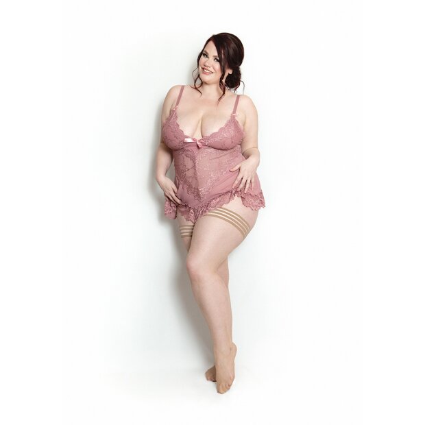 Kixies Samantha bas résille intraversables couleur chair S