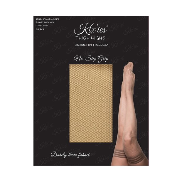Kixies Samantha bas résille intraversables couleur chair S