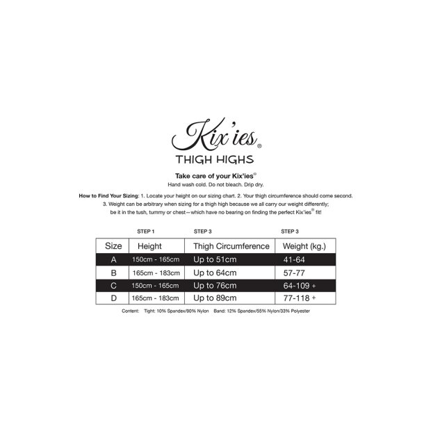 Kixies Selma halterlose Strümpfe blau S - XL