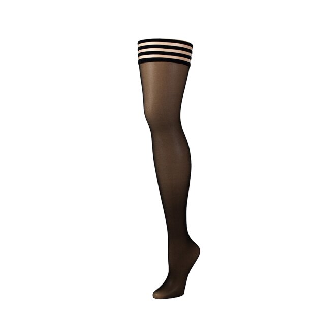 Kixies Taylor bas autofixants transparent noir S