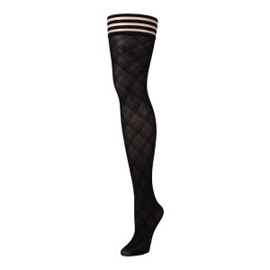 Kixies Tiffany hold-up stockings check pattern...