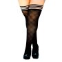 Kixies Tiffany hold-up stockings check pattern transparent black S